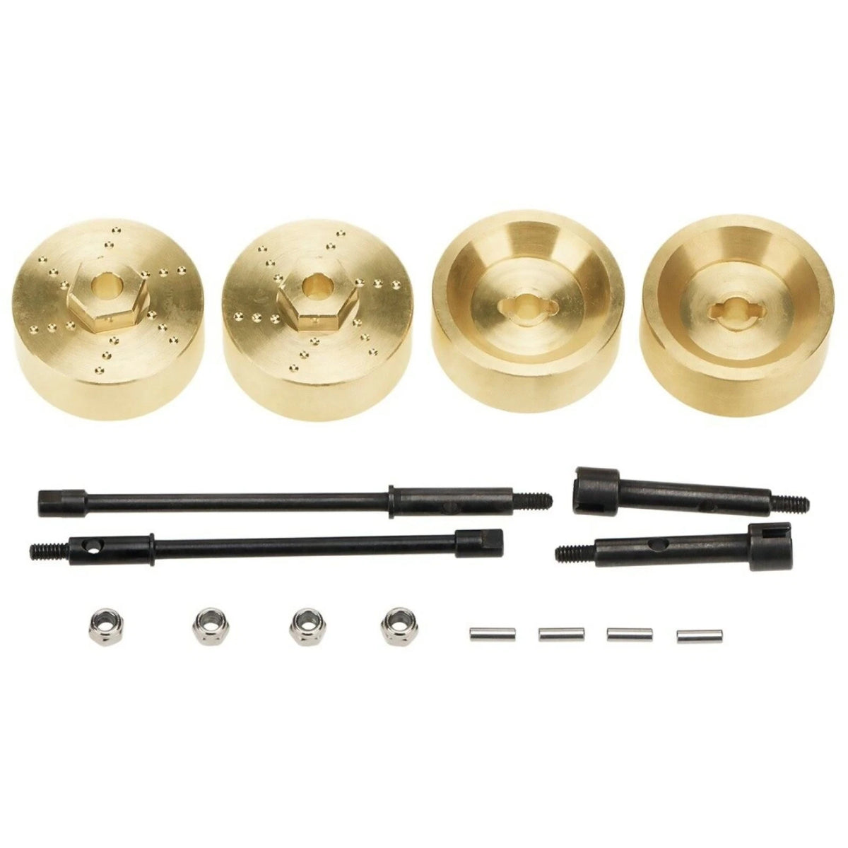 1/24 6mm Brass Widened Wheel Hub Counterweights For  Axial SCX24 90081 RC Car