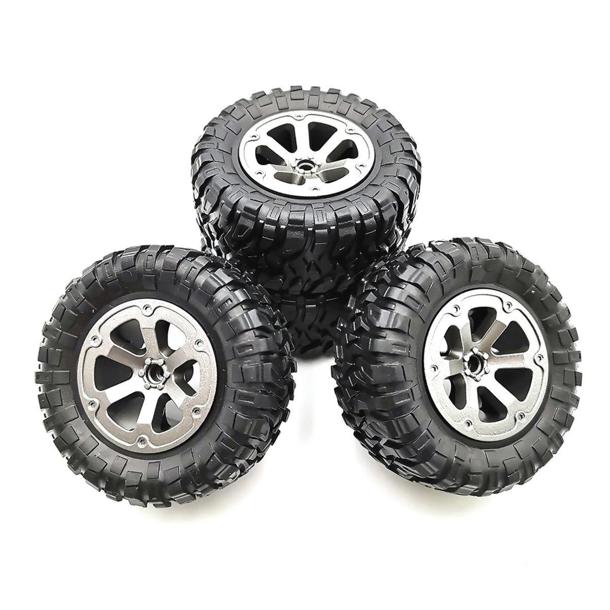 4x 73.8*32.4mm Rubber Wheel Tire Rim For WPL B16 B36 B-14 C14 1/16 RC Car Truck