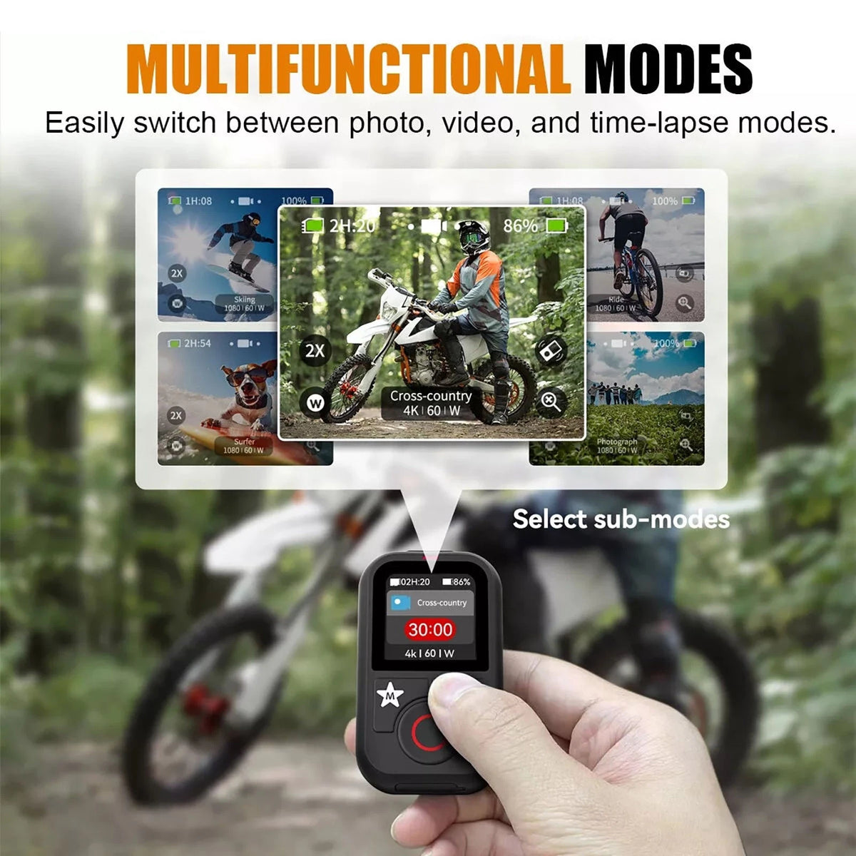 1PC Mini Waterproof Bluetooth Remote Control For GoPro Hero 13/12/11/10/9/MAX