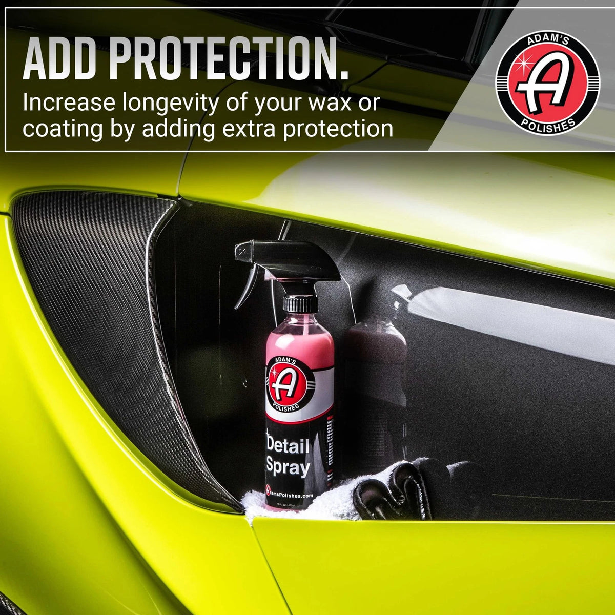Adam's Detail Spray (16 fl. oz) - Quick Waterless Car Detailer | 16 oz
