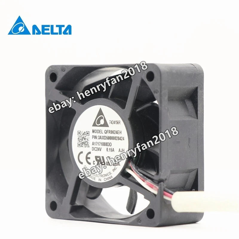 DELTA QFR0624EH Cooling Fan DC 24V 0.15A 60*60*25MM 3AXD50000028424 Inverter Fan