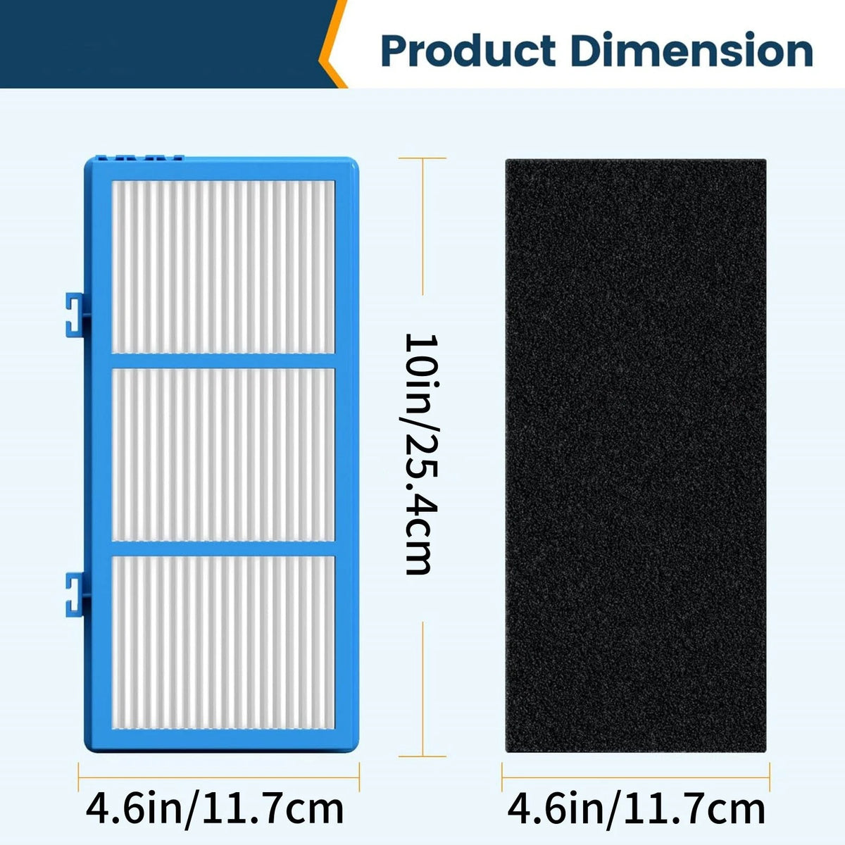 2 Pack HAPF30AT Lint And Dander Filter For Bionaire BAP9200 BAP9700 Air Purifier