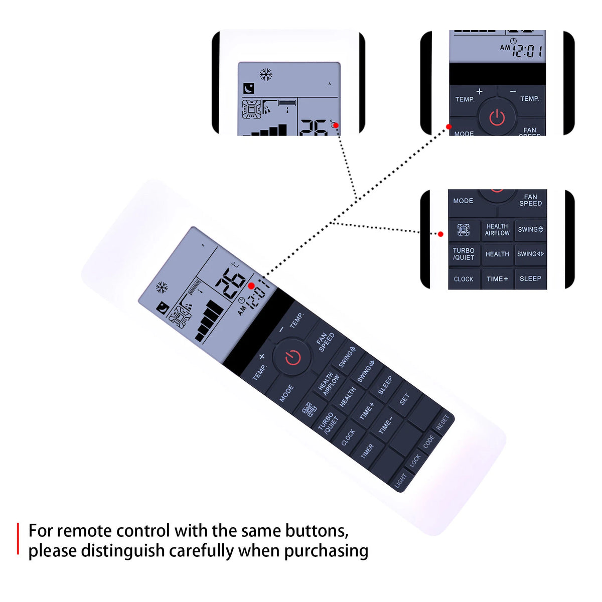 For York Air Conditioner V9014557 0010401314T YK-1 Remote Control