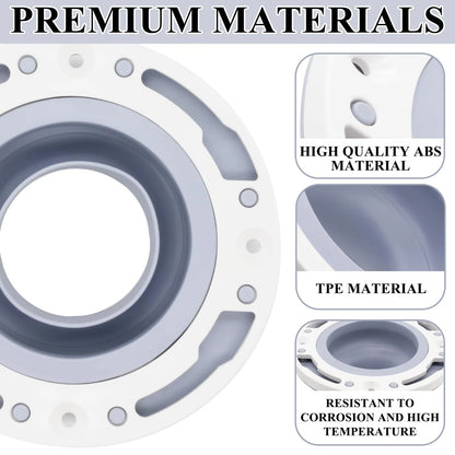 Toilet Flange Repair Kit Fits for 4 Inch 5 or Special 3 Drain Gray