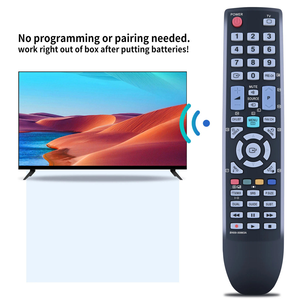 BN59-00863A Remote Control For Samsung TV PS42B450 PS42B450B1D PS42B450B1DXXY