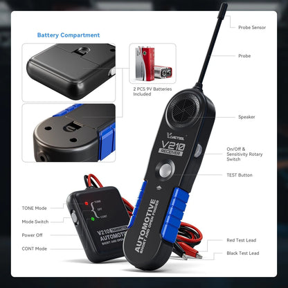 VDIAGTOOL V210 Wire Tracer Electrical Automotive Open & Short Finder Blue
