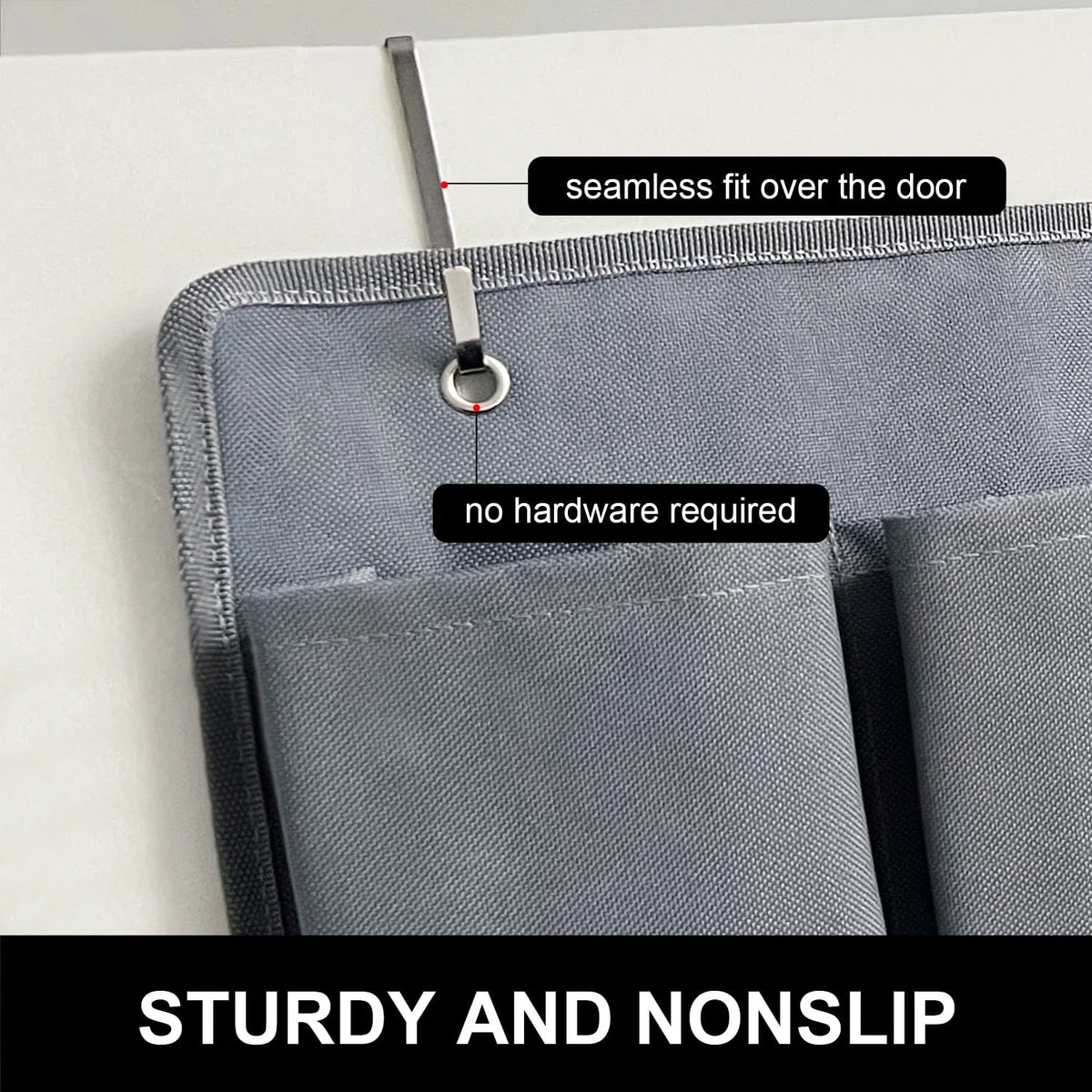 RVZONE RV Shoe Pockets 10 Heavy Hanging Bedside Storage Medium, Grey