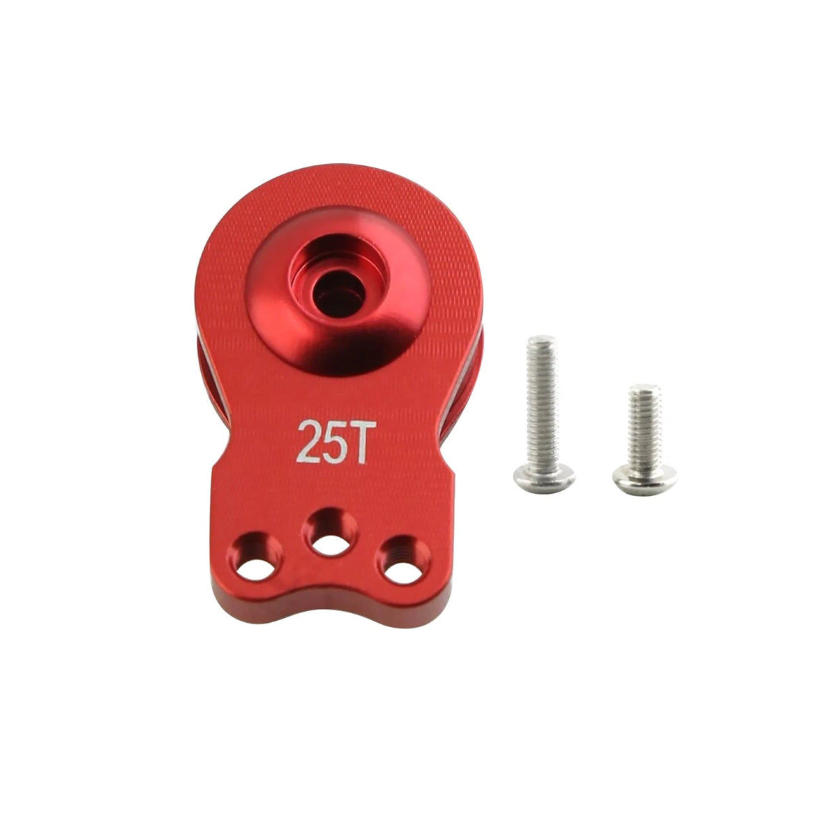 Red 25T CNC Aluminum Steering Servo Swing Arm Horn for 1/8 1/10 RC Crawler Car j