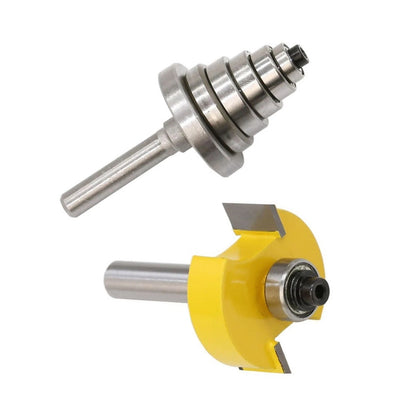 Rabbet Router Bit Set Fit 3/8in, 1/2in, 5/8in, 3/4in, 7/8in, 1-1/8in Bearings