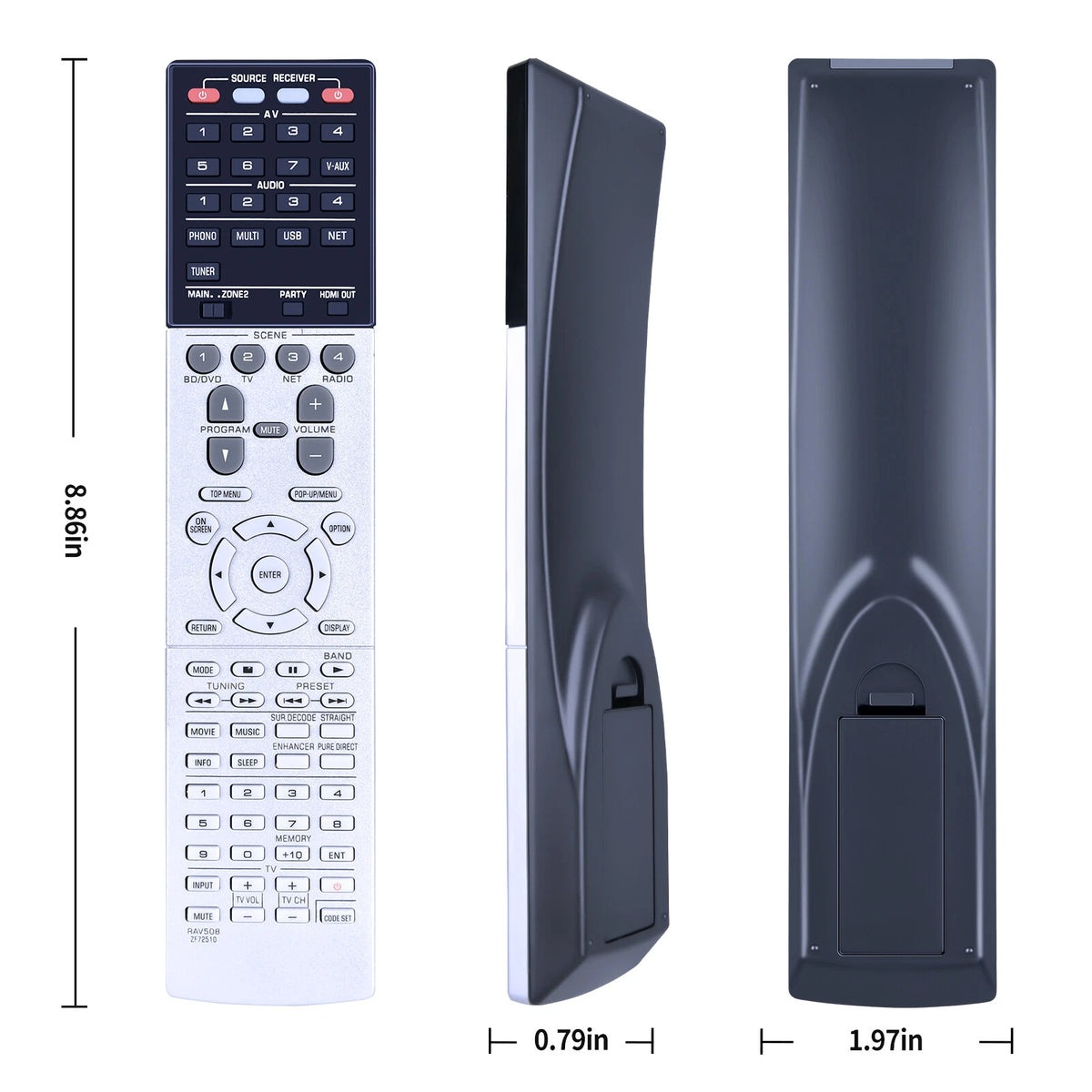 RAV508 ZF72510 Remote Control For Yamaha AV Receiver RX-A1030 RXA1030