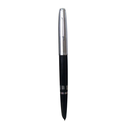 Black 138mm Wing Sung 601 Steel Cap Vacumatic Fountain Pen F Nib 0.5mm Ink Pen;