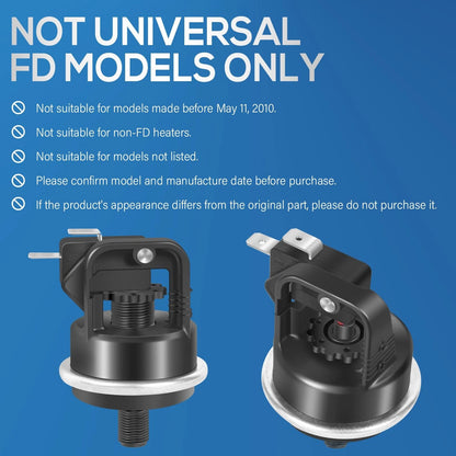 Bonbo FDXLWPS1930 Water Pressure Switch Only Replacement for Hayward black