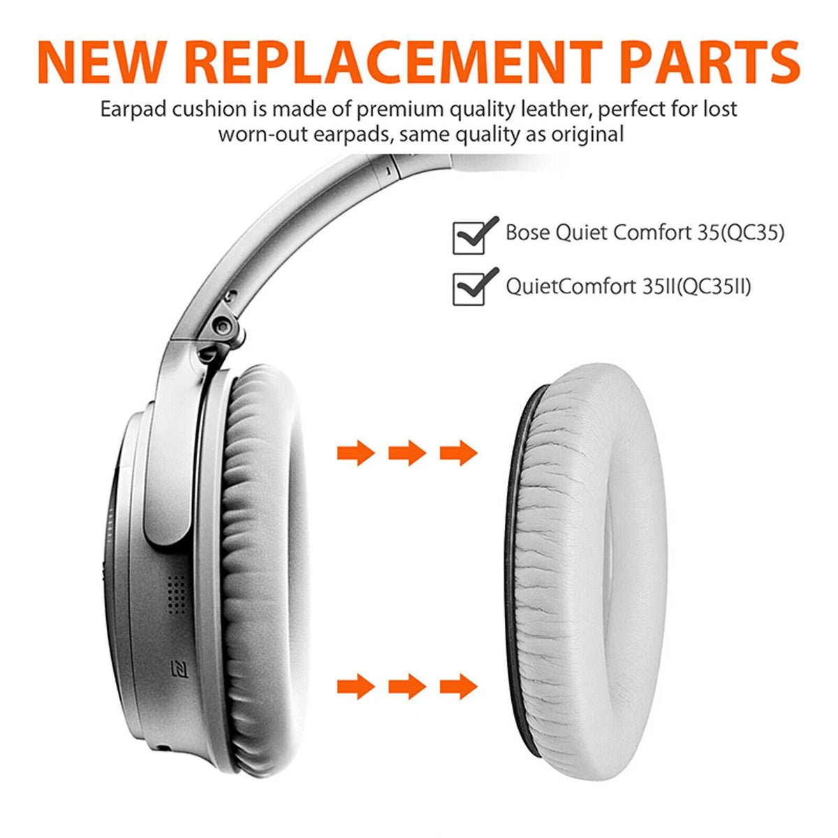 Ear Pads Cushion Earpads Earmuffs For Bose QuietComfort QC35/QC35 II Headset