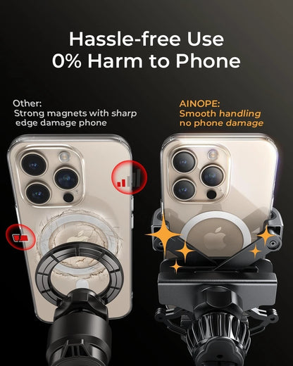 AINOPE Car Vent Phone Mount Holder for iPhone 17 Pro Max Compact, Black