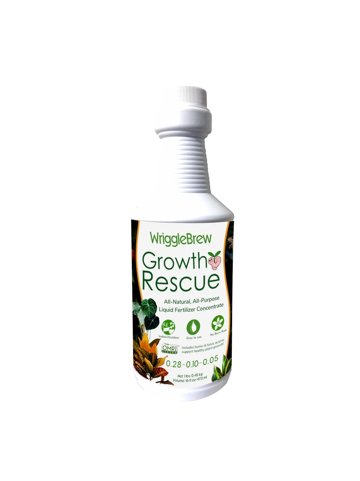 Wrigglebrew Organic Liquid Fertilizer Concentrate from Worm 16 Fluid Ounces