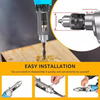 Square Hole Drill Bit Adapter Part Professional Woodworking Tool Electric