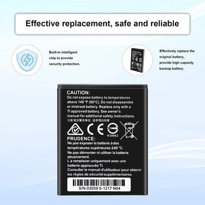 oliadeo TI-84 Plus CE Battery Replacement: for Texas Instruments TI Black
