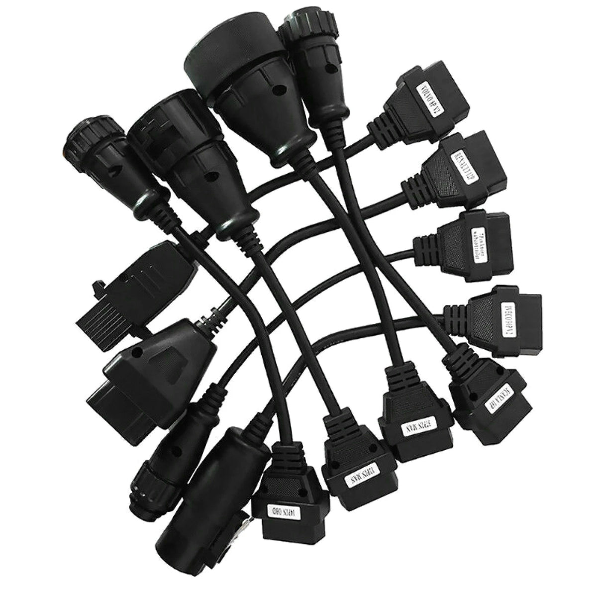 8 Pcs OBD2 OBDII Full Set Diagnostic Tool Adapter Truck Cables For CDP B9 C