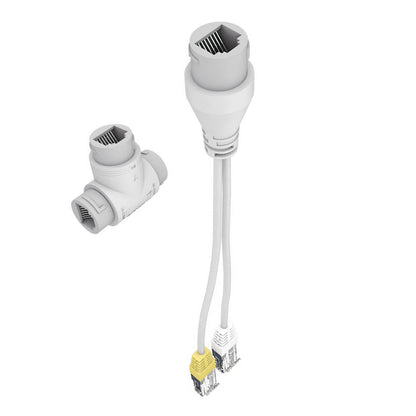 1Set POE Splitter 2-in-1 Network Cabling Connector Three-way RJ45 Connector