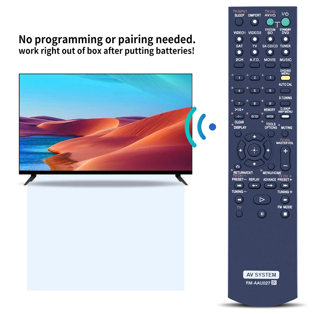 RM-AAU027 Remote Control For Sony AV Receiver STR-KM5000 HT-DDW5500
