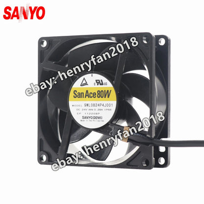 SANYO Denki 9WL0824P4J001 SanAce DC Fan 24V 0.28A 80*80*25MM IP68 Axial Fan