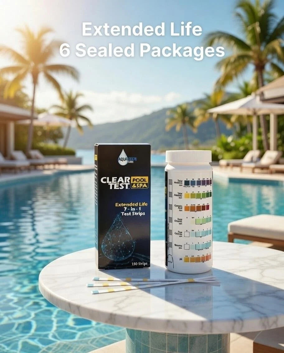 2026 Extended Life 7-in-1 Pool & Spa Test Strips - 150 Count - Extended...
