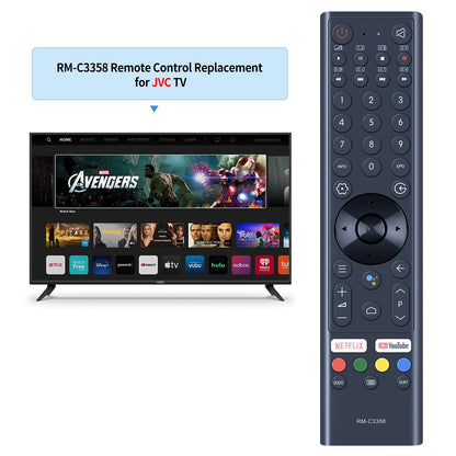 RM-C3358 RMC3358 Voice Remote Control For JVC Smart 4K UHD Android TV