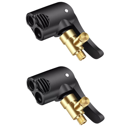 2PCS 2-in-1 Dual Head 7.8mm Male Thread Deflateable Air Chuck Accessories Tool