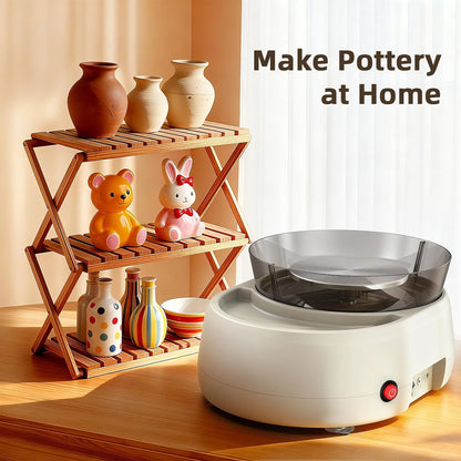 Pottery Wheel for Kids and Beginners - Upgraded with 6" Grey