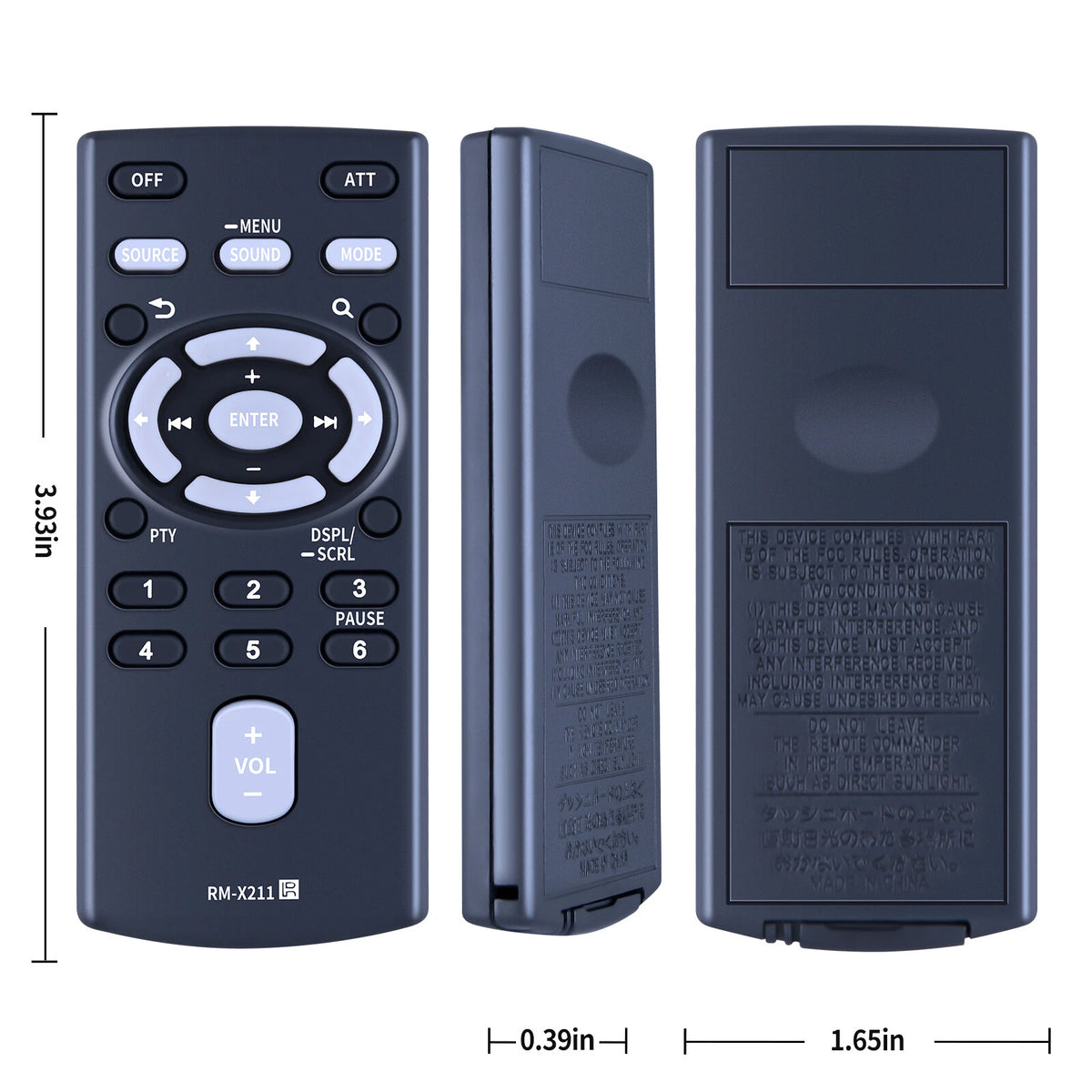 RM-X211 Remote Control For Sony Car Stereo CDX-GT66UPW CDX-GT56UI CXS-GT5616F