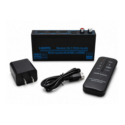HDMI 3X1 Switch Splitter Audio Extractor 4K 1080P Video Converter For PS4 TV PC