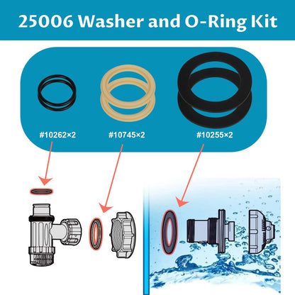 AQDD 25076RP Pool Plunger Valve Gasket Kit for intex 10747 Valve...