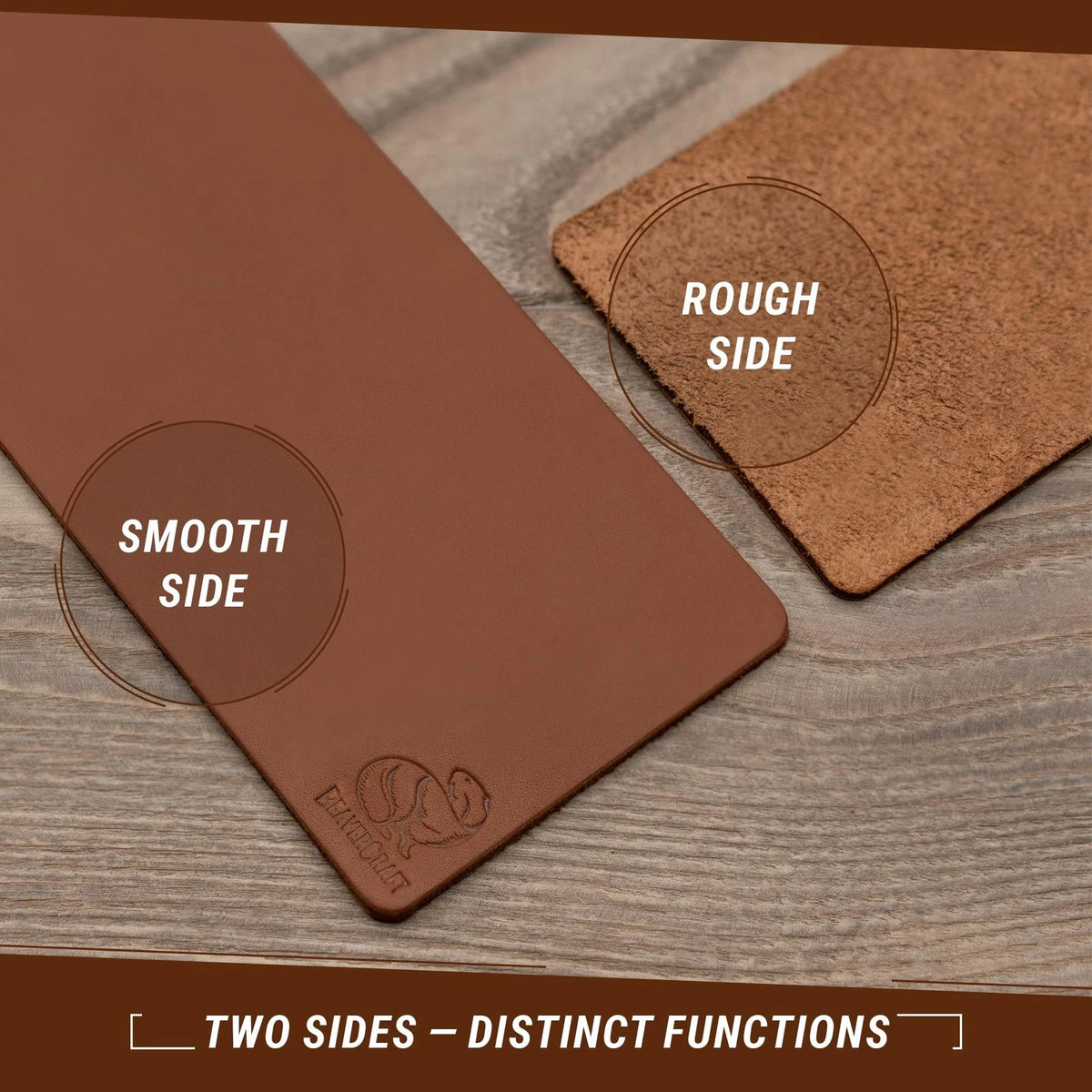 BeaverCraft Stropping Coramella in pelle per affilare i coltelli, Brown