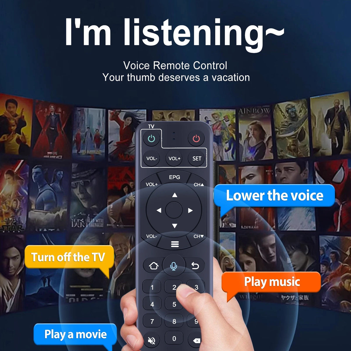 For vSeeBox V2 Pro Bluetooth Voice Remote Control Works for V1 / V2 / Elite/Max