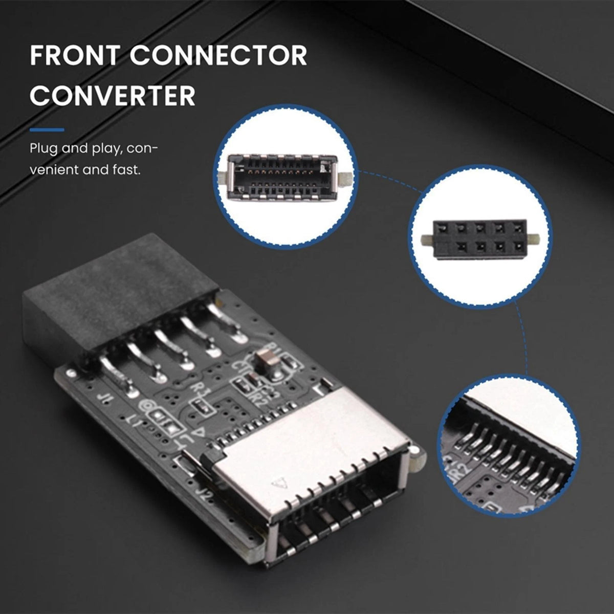 Motherboard USB2.0 to TYPE-C A-KEY Connector Converter Adapter Extender Card F