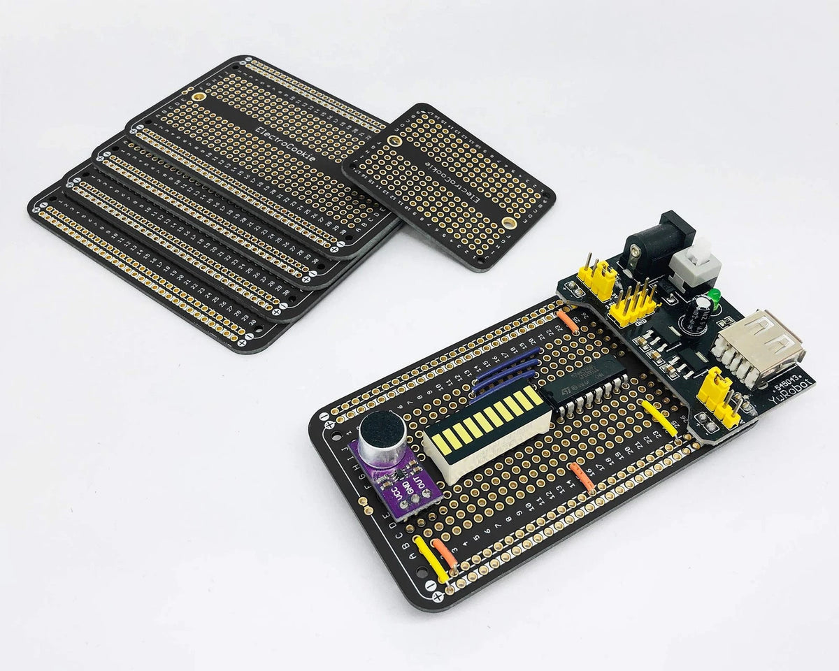 ElectroCookie Prototype PCB Solderable Breadboard for Electronics 2.Black