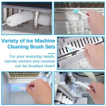 Ice Machine Cleaner Brush Kits, 12 Pcs Maker Tools Kits White
