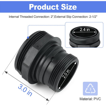 For Hayward SwimClear Pool Filter Bulkhead Fitting CX3035F 2" to 2-1/2"
