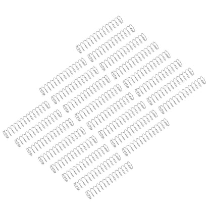 uxcell 25Pcs Compression Spring, 8mm OD 0.5mm Wire 50mm Length, Silver Tone