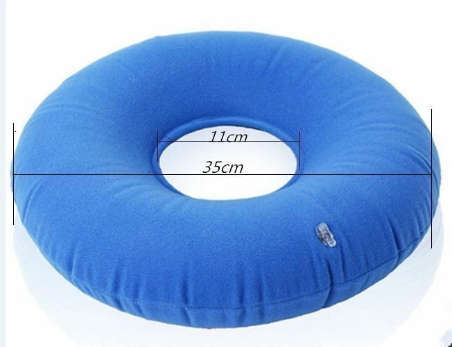 Inflatable Vinyl Ring Round Seat Cushion Medical Hemorrhoid Pillow Donut F