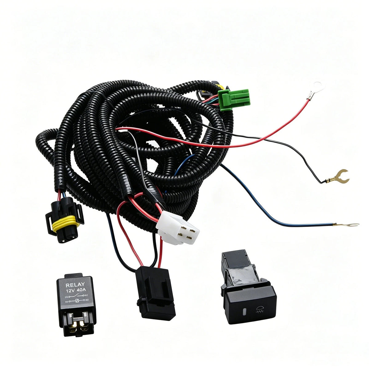 H11 Fog Light Wiring Harness Kit for Acura TL TSX RDX 12V 40A Relay LED Switch