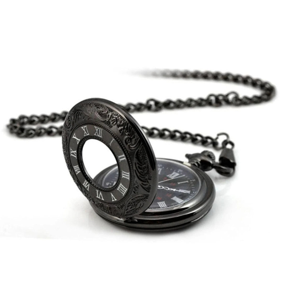 Vintage Retro Steampunk Pocket Watch Vintage Quartz Pendant Necklace Chain Gift