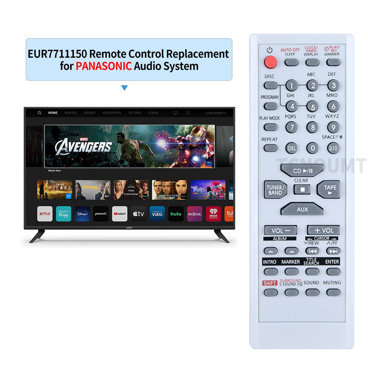 EUR7711150 Remote Control For Panasonic Audio System SA-PM28 SC-PM193 SA-PM19