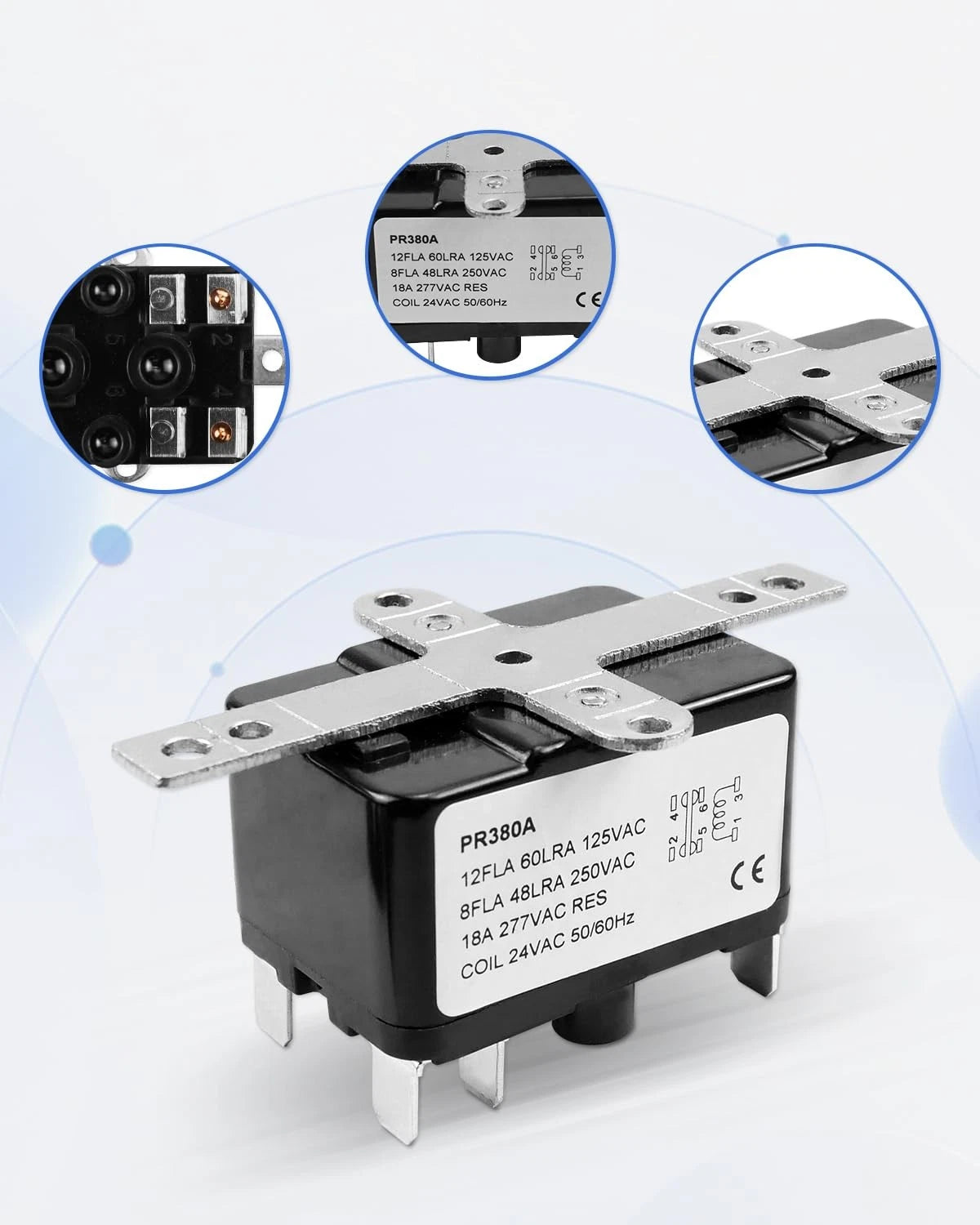 2 Pack 24V Fan Relay AC Switch SPST Fit for Control HVAC Coleman Furnace...
