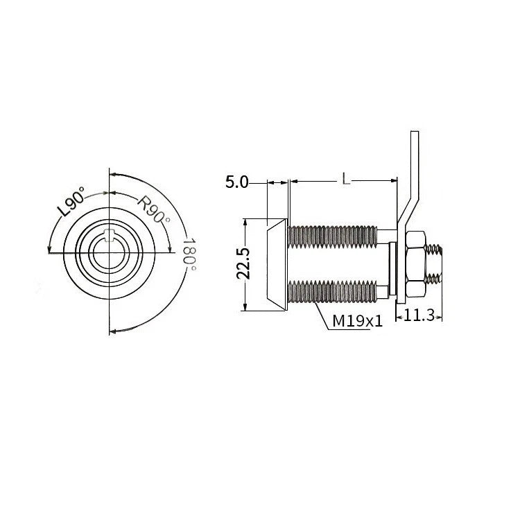 5pcs Cam Lock 27mm Length For Pinball Machine Arcade Cabinet Door Cupboard Lock