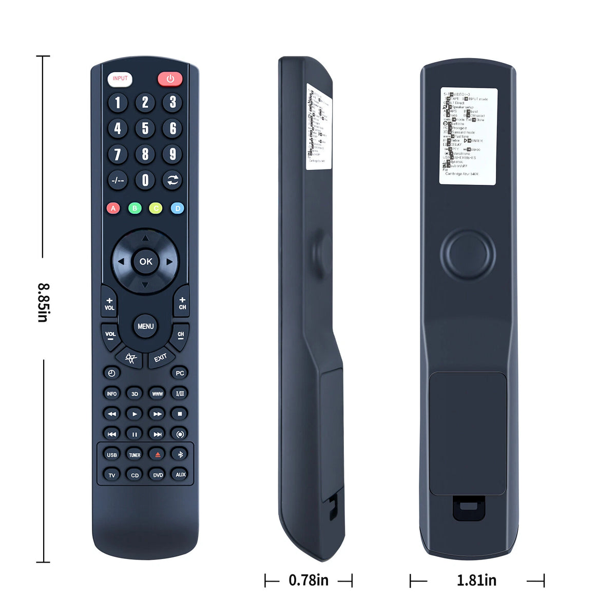 Replacement Remote Control For Cambridge Audio AZUR RC-540R V3.0