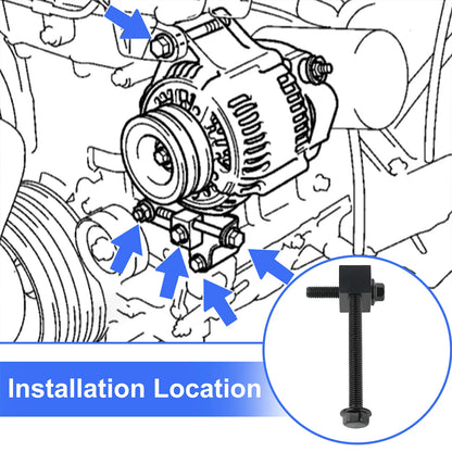 Alternator Pump Pulley Adjuster kit with Mounting Bolts/Nuts for Hyundai Kia