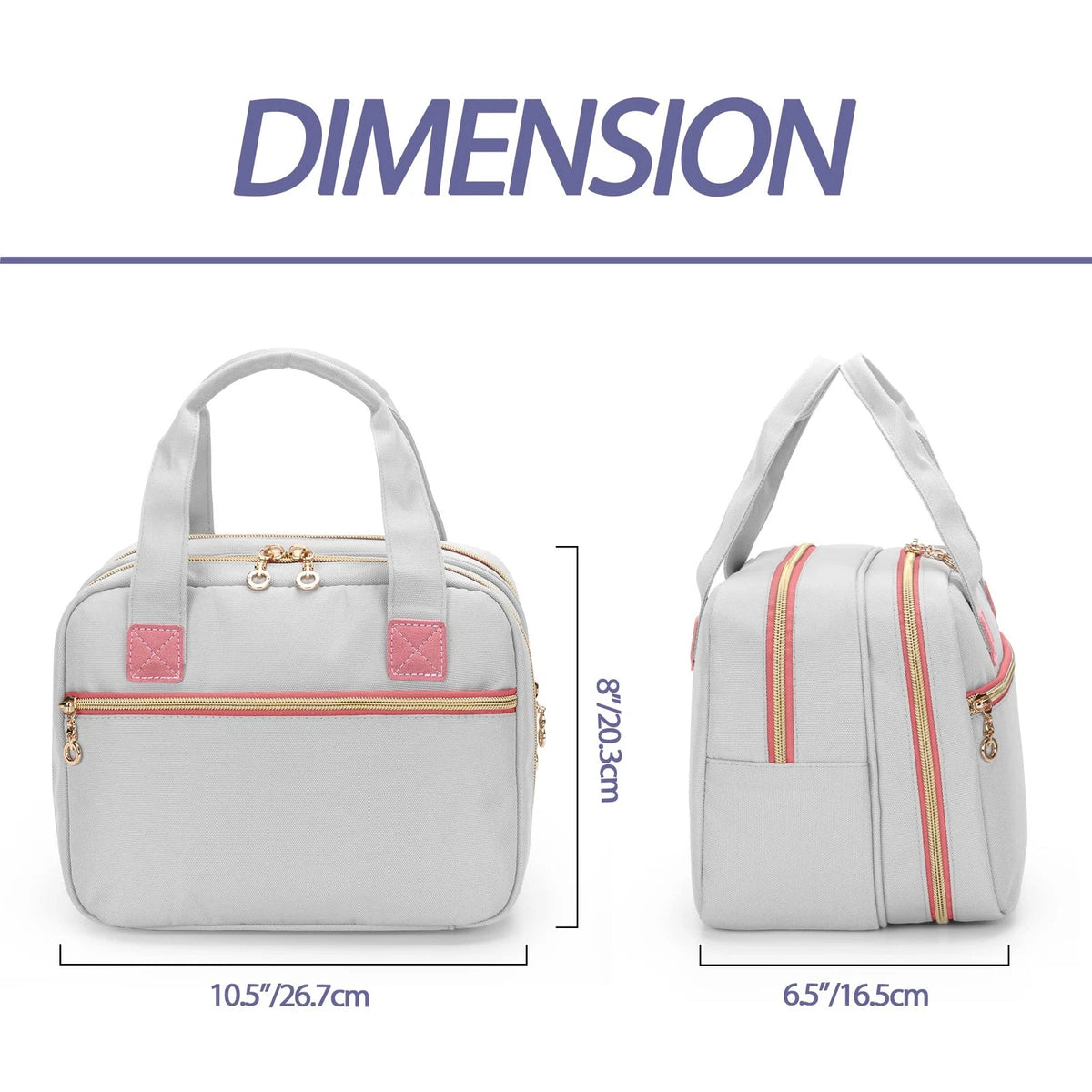 Damero Wearable Breast Pump Bag Compatible with Only, Light-Gray Pink
