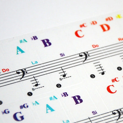 37/49/61/88 Key Universal Piano Learning Music Keyboard Sticker Note Removable