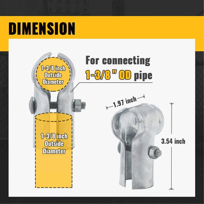 VIVIDA End Rail Clamps 1-3/8", Chain Link Fence 1-3/8 x (24 PCS)